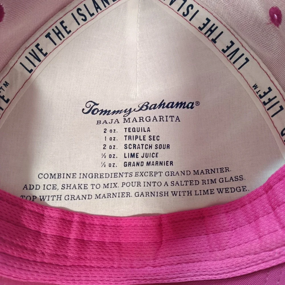 Tommy Bahama Womens Pink Palm Tree Baja Margarita Baseball Cap Hat One Size